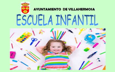 Abierto el plazo de inscripción para la Escuela Infantil Municipal, curso 2020/2021